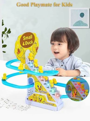 Duck Slide Track Racing Toy for Kids – Lights & Music Educational Toy