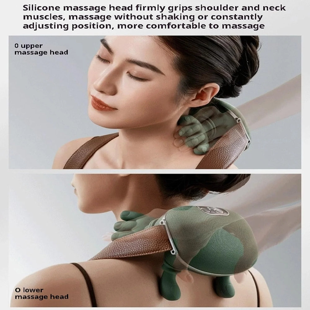 Smart Electric Neck & Shoulder Massager – Heated Deep Kneading