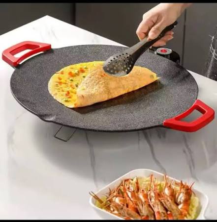 Electric Non-Stick Tawa – Temperature Control, 1000W, Black**