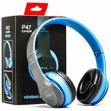 P47 Wireless Bluetooth Foldable Headphones with Mic, FM & TF Card