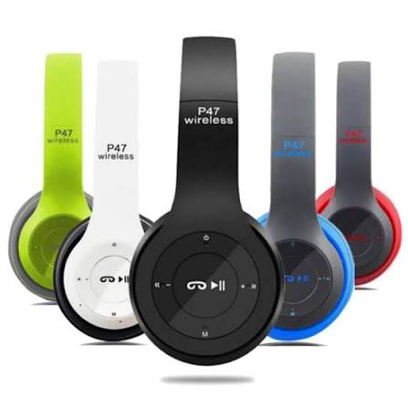 P47 Wireless Bluetooth Foldable Headphones with Mic, FM & TF Card