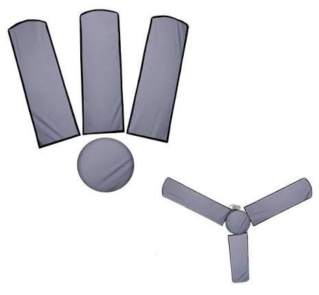 Waterproof & Dustproof Ceiling Fan Cover Set – 3-Blade Motor Cover