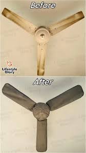 Waterproof & Dustproof Ceiling Fan Cover Set – 3-Blade Motor Cover