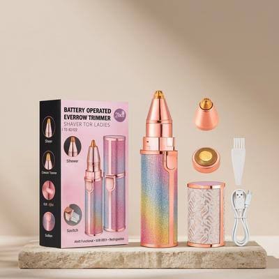 Rechargeable Women's Eyebrows & Facial Hair Trimmer